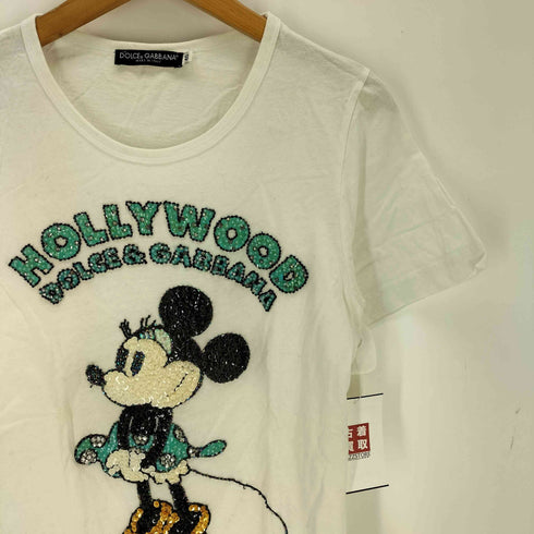 ドルチェアンドガッバーナ DOLCE&GABBANA キャラクタービーズ デザイン 半袖Tシャツ レディース 40