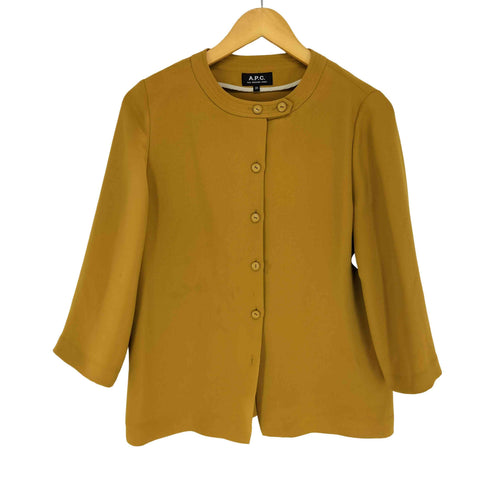アーペーセー A.P.C. ノーカラー ボックスシルエット 長袖 ブラウス シャツ レディース 34