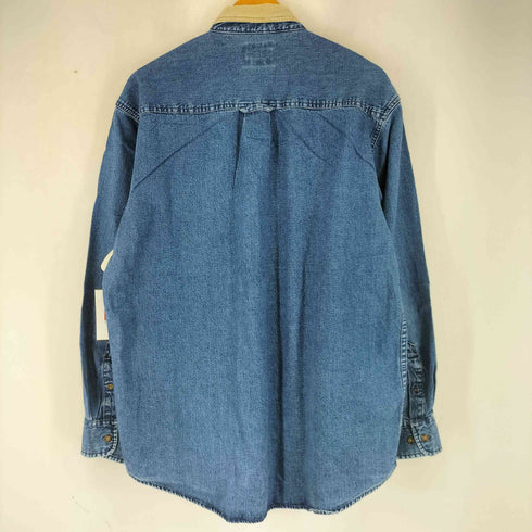 ウールリッチ WOOLRICH 90S 襟コーデュロイ ロングスリーブ BDデニムシャツ メンズ import:L