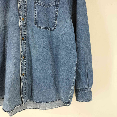 ウールリッチ WOOLRICH 90S 襟コーデュロイ ロングスリーブ BDデニムシャツ メンズ import:L