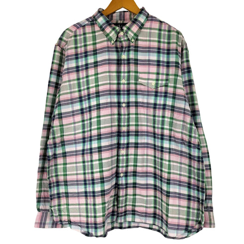 ラルフローレン RALPH LAUREN 90S チェック柄 BD シャツ メンズ import:XXL