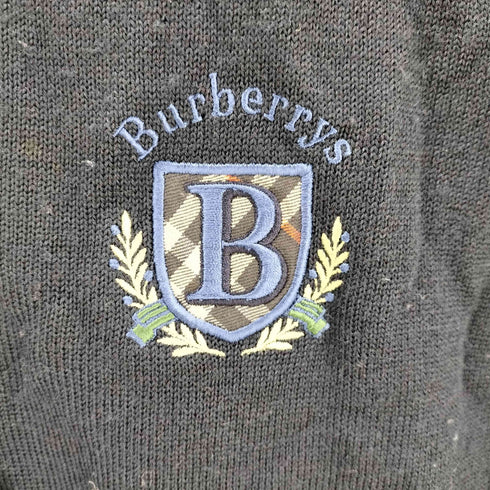 バーバリーズ BURBERRYS 刺繍ロゴ入り ウールVネックニットベスト メンズ LA