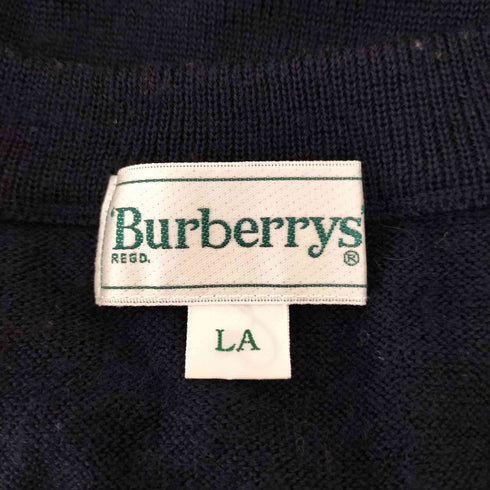 バーバリーズ BURBERRYS 刺繍ロゴ入り ウールVネックニットベスト メンズ LA