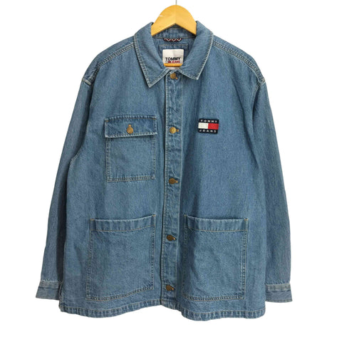 トミージーンズ tommy jeans カバーオール デニムジャケット メンズ import:L