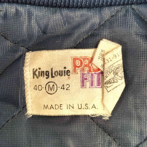キングルイ King louie MADE IN USA PRO FIT バックプリント サテン スタジャン メンズ import:M