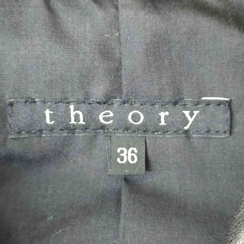 セオリー theory パンチングレザー シープスキン シングルライダースジャケット レディース 36