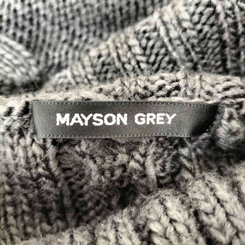 メイソングレイ MAYSON GREY ラビットファートリミング ケーブルニットポンチョ レディース