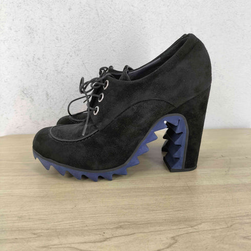 ジルサンダー JIL SANDER スエード レースアップ チャンキーヒール シューズ レディース 36 1/2