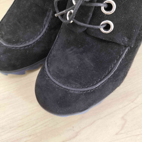 ジルサンダー JIL SANDER スエード レースアップ チャンキーヒール シューズ レディース 36 1/2