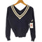 ラルフローレン RALPH LAUREN Vネックリブニットセーター レディース M