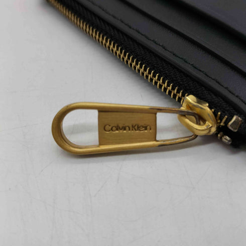 カルバンクライン CALVIN KLEIN CK ICON 4CC HOLDER W 牛革 カウレザー Dカン付き コイン カード ケース ブラック レディース ONE SIZE