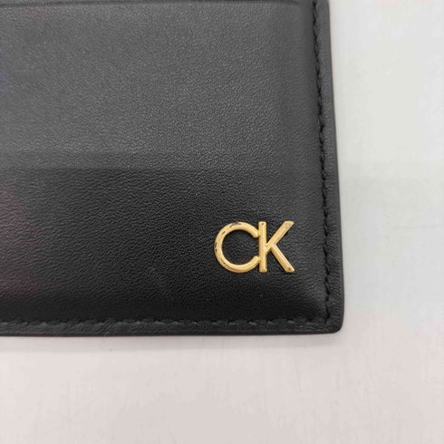 カルバンクライン CALVIN KLEIN CK ICON 4CC HOLDER W 牛革 カウレザー Dカン付き コイン カード ケース ブラック レディース ONE SIZE