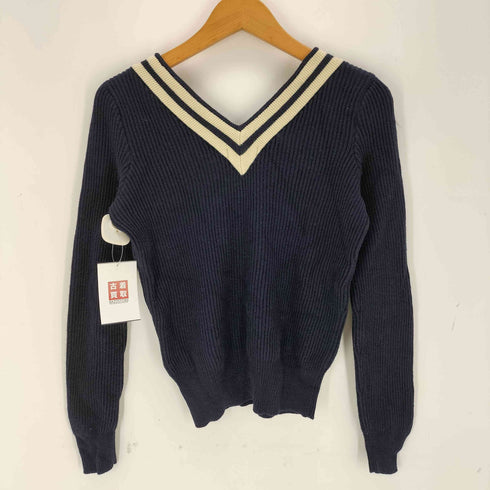 ラルフローレン RALPH LAUREN Vネックリブニットセーター レディース M