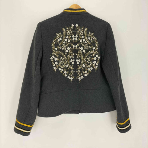ザラ ZARA trf_outerwear 植物柄刺繍 ナポレオンジャケット レディース import:L