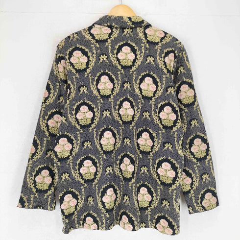 ピンクハウス PINK HOUSE 花柄 ショールカラー プリーツ ジャケット レディース JPN:L
