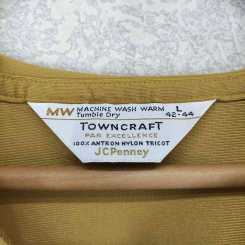 タウンクラフト TOWNCRAFT 70S ILGWUタグ Vネック トップス ハーフパンツ ルームウェア メンズ L