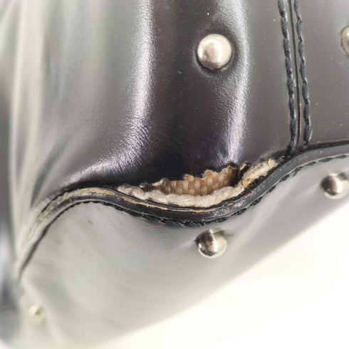 トッズ TOD’S カーフレザー スタッズ ステッチ トートバッグ レディース