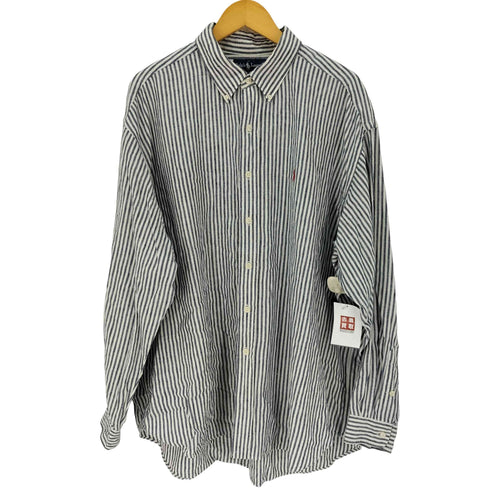 ポロラルフローレン POLO RALPH LAUREN BLAKE リネン100 ボタンダウンシャツ メンズ import:XXL