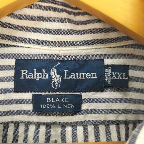 ポロラルフローレン POLO RALPH LAUREN BLAKE リネン100 ボタンダウンシャツ メンズ import:XXL