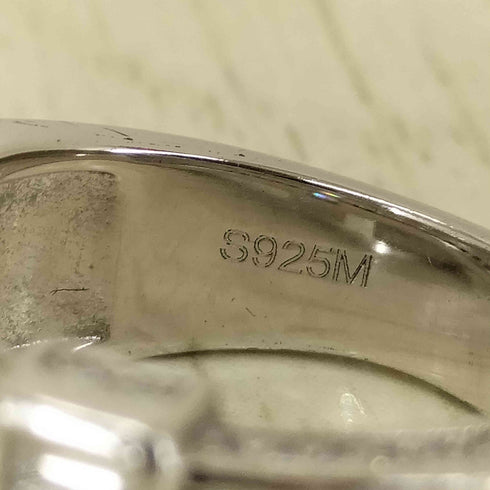 アヴァランチ AVALANCHE S925刻印 モアサナイト シルバーリング メンズ 9号