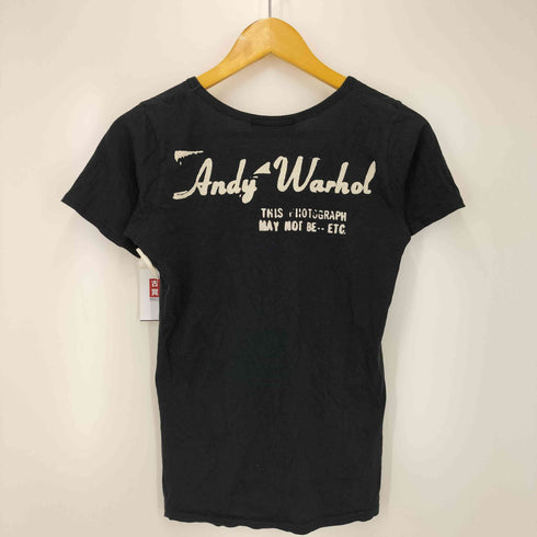 アンディウォーホルバイヒステリックグラマー andy warhol by HYSTERIC GLAMOUR スカル プリント Vネック 半袖 Tシャツ Y2K レディース FREE