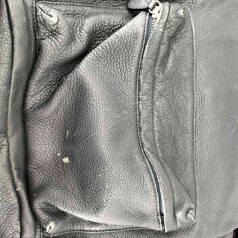 バーニーズニューヨーク BARNEYS NEWYORK シュリンクレザー バッグパック メンズ