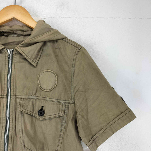 シップスジェットブルー SHIPS JET BLUE Y2K S/S フード トラックシャツ レディース