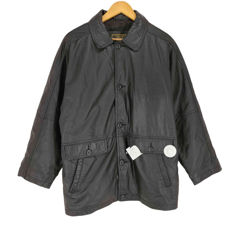 ONTIME オンタイム genuine leather 本革 レザー カーコート メンズ M
