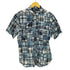 ポロバイラルフローレン Polo by RALPH LAUREN 90s RL WESTERN パッチワーク 半袖 シャツ チェック メンズ import:M