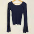 エイチビューティーアンドユースユナイテッドアローズ H BEAUTY & YOUTH UNITED ARROWS RAYON NYLON RIB FLARE SLEEVE PULLOVER レーヨン ナイロン リブ フレアスリーブ ニット レディース