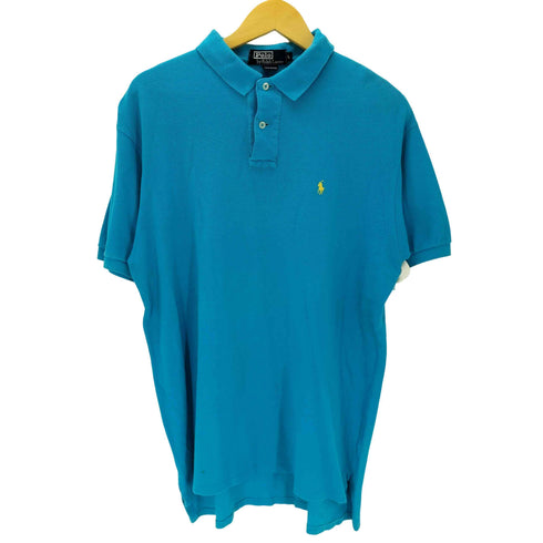 ポロバイラルフローレン Polo by RALPH LAUREN 90S USA製 ポニー 刺繍半袖 ポロ シャツ メンズ import:L