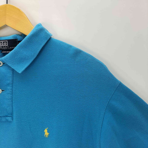 ポロバイラルフローレン Polo by RALPH LAUREN 90S USA製 ポニー 刺繍半袖 ポロ シャツ メンズ import:L