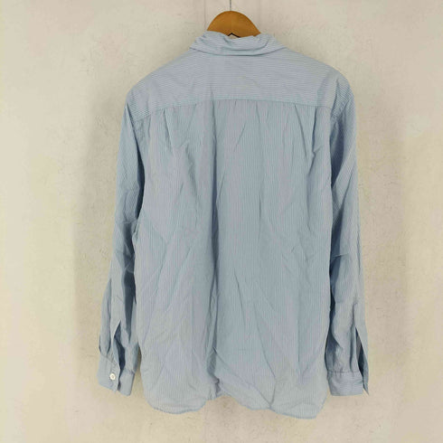 マーガレットハウエル MARGARET HOWELL 25SS コットン シルク ストライプ 長袖 レギュラーカラーシャツ メンズ XL