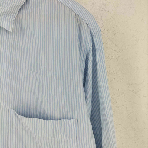 マーガレットハウエル MARGARET HOWELL 25SS コットン シルク ストライプ 長袖 レギュラーカラーシャツ メンズ XL