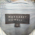 マーガレットハウエル MARGARET HOWELL 25SS コットン シルク ストライプ 長袖 レギュラーカラーシャツ メンズ XL