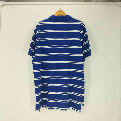 ポロバイラルフローレン Polo by RALPH LAUREN 90S ポニー 刺繍 ボーダー 半袖 ポロ シャツ メンズ import:XL