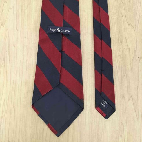 ラルフローレン RALPH LAUREN シルクコットン ストライプネクタイ メンズ