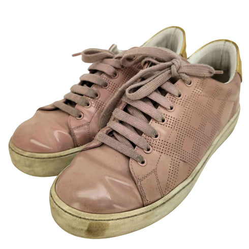 バーバリー BURBERRY Westford ウェストフォード パンチング レザー スニーカー レディース 36