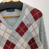 フレッドペリー FRED PERRY 90s 英国製 アーガイル Vネック アクリル ニット メンズ UK:40