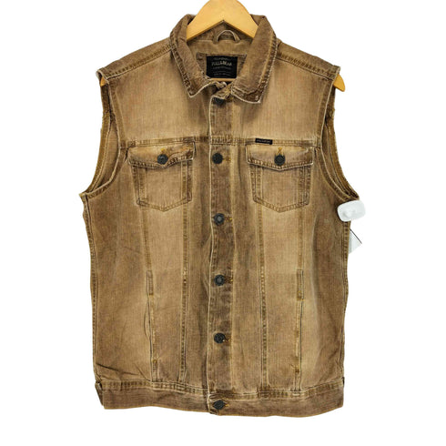 プルアンドベア PULL&BEAR デニムトラッカーベスト メンズ import:XL
