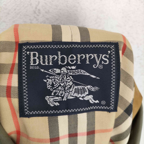 バーバリーズ BURBERRYS 玉虫 裏地ノバチェック比翼ステンカラーコート メンズ 170
