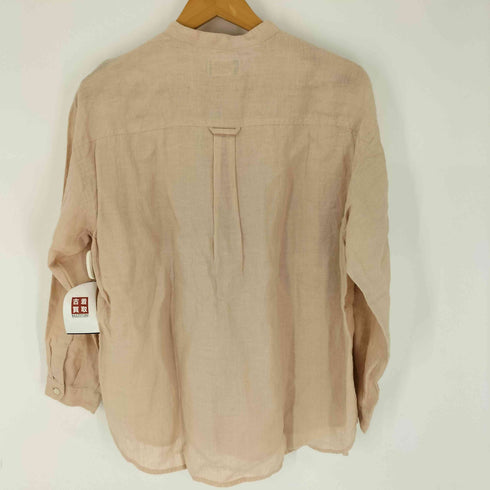 ナチュラルランドリー NATURAL LAUNDRY リネン バンドカラーシャツ レディース