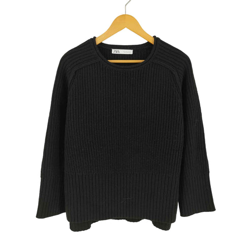 ザラ ZARA RIBBED KNIT SWEATER ロールネック リブニット セーター レディース S