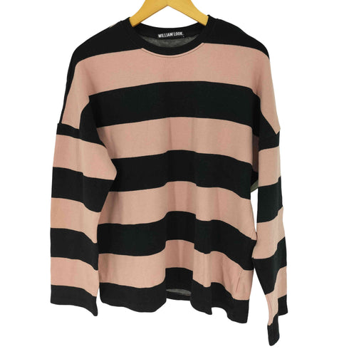 WILLIAM LOOK ストレッチ ボーダー ニットセーター メンズ JPN:2