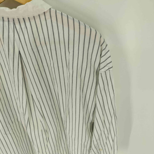 ナチュラルランドリー NATURAL LAUNDRY 無地×ストライプ 切替 オーバーサイズ シャツ / CLシャンブレー&ストライプ パネルロングシャツ レディース