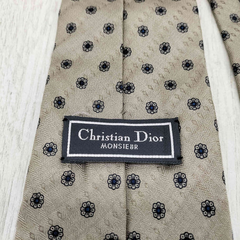 クリスチャンディオール Christian Dior 総柄シルクネクタイ メンズ
