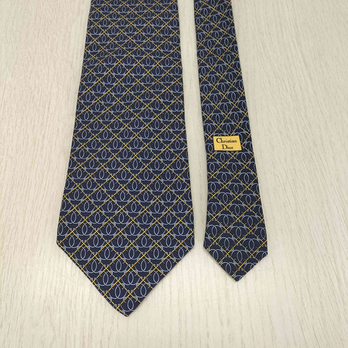 クリスチャンディオール Christian Dior 総柄シルクネクタイ メンズ