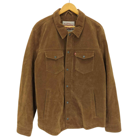 リーバイス Levis Faux Leather Suede Shirt Jacket フェイクレザー スエードシャツジャケット メンズ import:XL