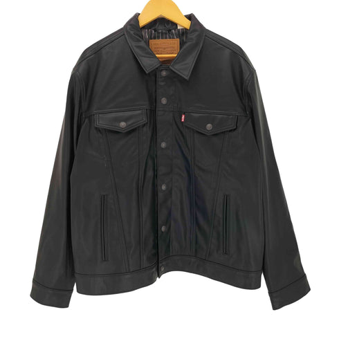 リーバイス Levis LIMITED LEATHER TRUCKER JACKET TYPEIII リミテッド フェイクレザー トラッカー ジャケット メンズ import:XL