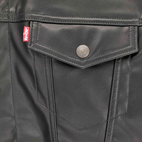 リーバイス Levis LIMITED LEATHER TRUCKER JACKET TYPEIII リミテッド フェイクレザー トラッカー ジャケット メンズ import:XL